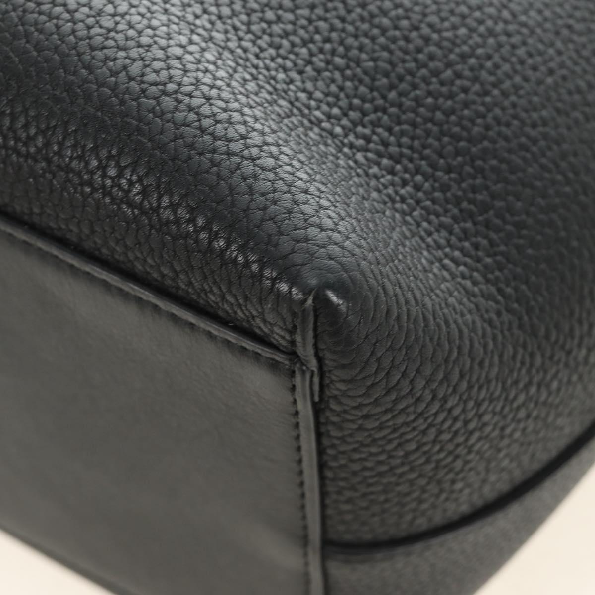 LOEWE Tote Bag Leather Black Auth 189712SV