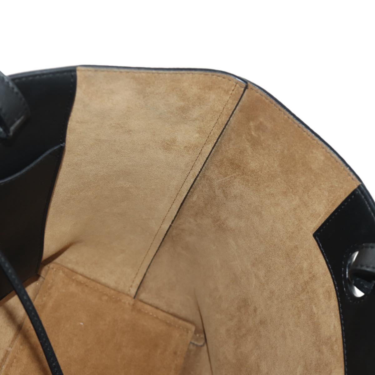 LOEWE Tote Bag Leather Black Auth 189712SV