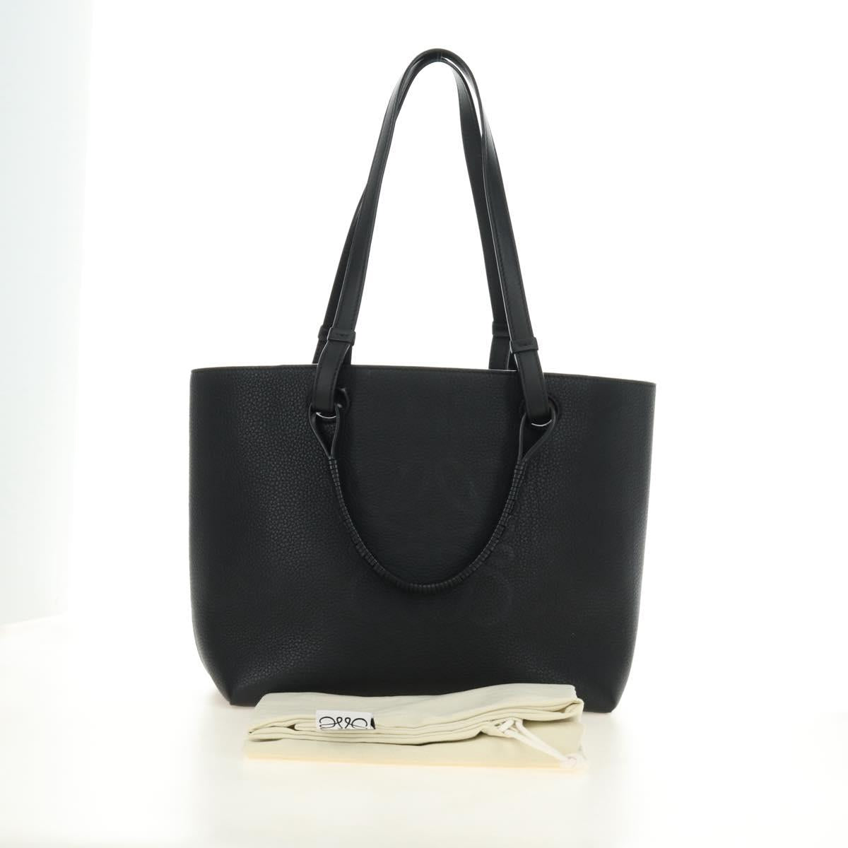 LOEWE Tote Bag Leather Black Auth 189712SV