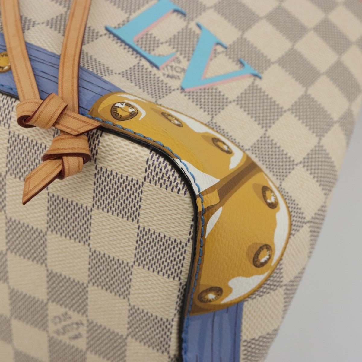 LOUIS VUITTON Damier Azur Summer Trunk Neo Noe Bag N41066 LV Auth 189720SM
