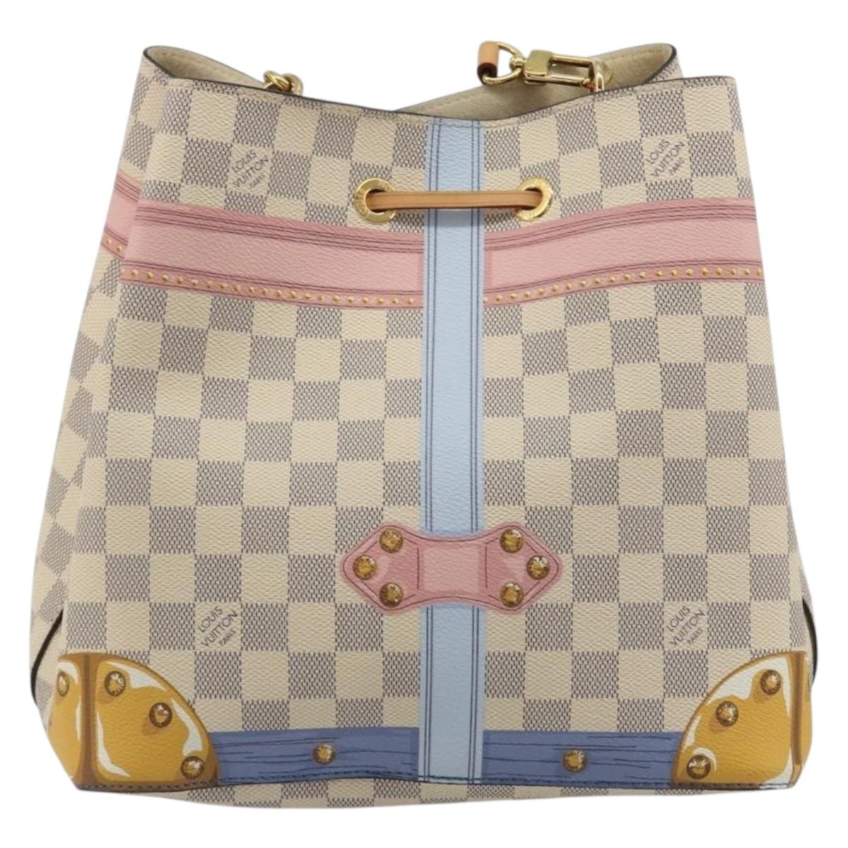 LOUIS VUITTON Damier Azur Summer Trunk Neo Noe Bag N41066 LV Auth 189720SM