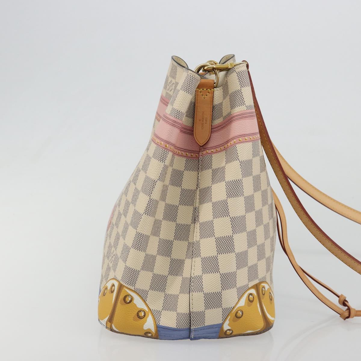 LOUIS VUITTON Damier Azur Summer Trunk Neo Noe Bag N41066 LV Auth 189720SM