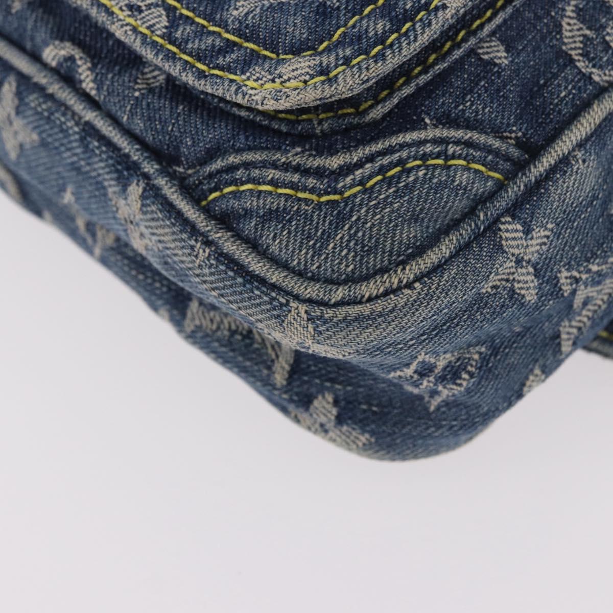 LOUIS VUITTON Monogram Denim Bum Bag Body Bag Blue M95347 LV Auth 189722SAV