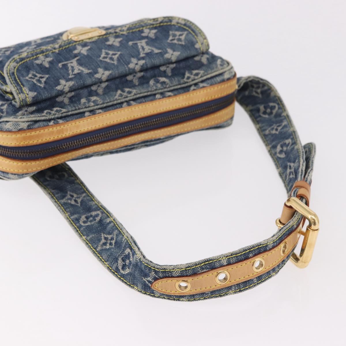 LOUIS VUITTON Monogram Denim Bum Bag Body Bag Blue M95347 LV Auth 189722SAV