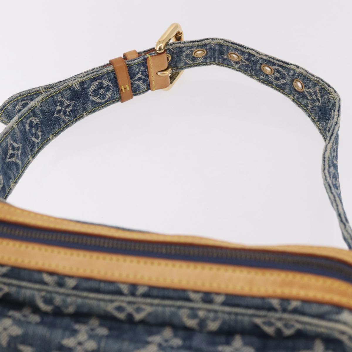 LOUIS VUITTON Monogram Denim Bum Bag Body Bag Blue M95347 LV Auth 189722SAV