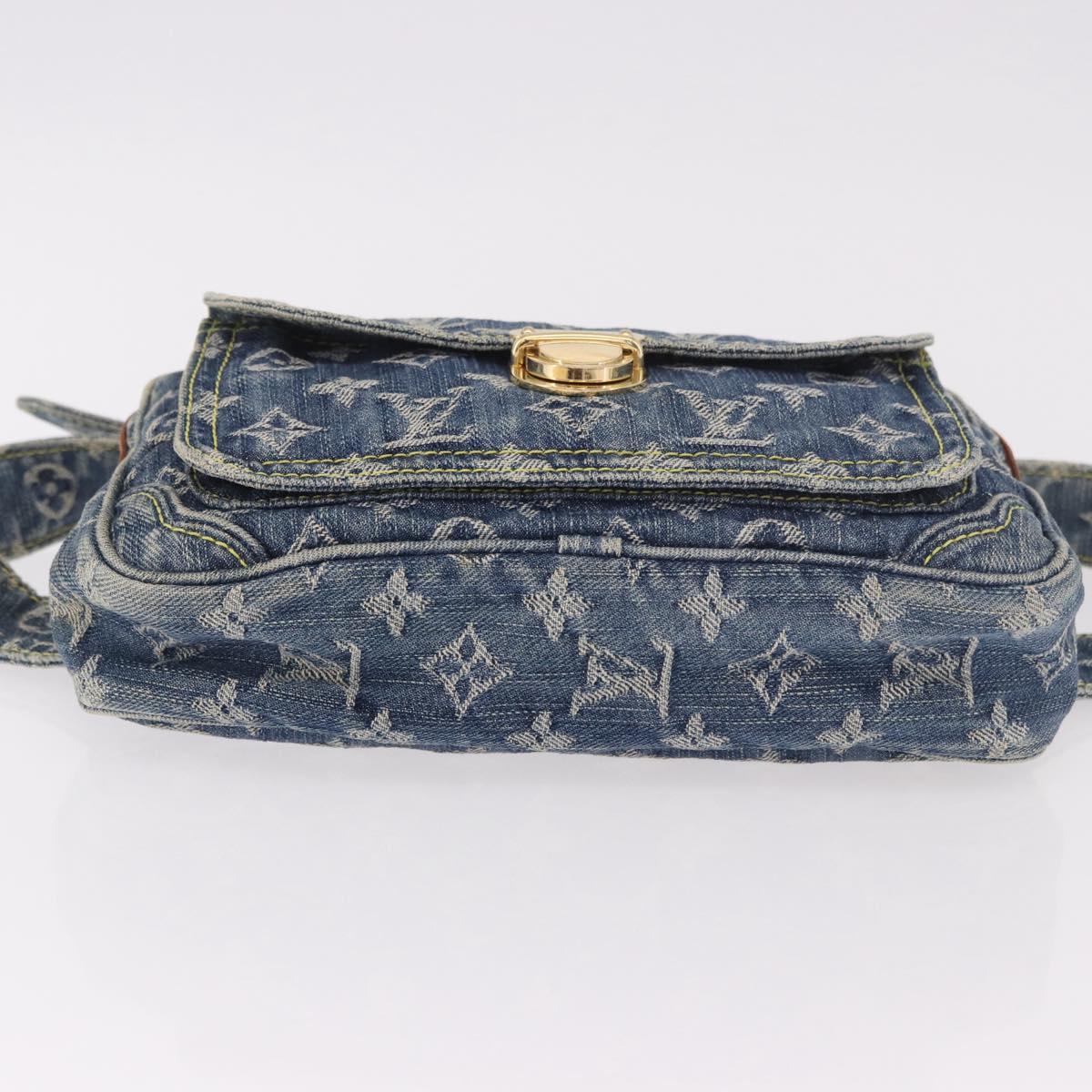LOUIS VUITTON Monogram Denim Bum Bag Body Bag Blue M95347 LV Auth 189722SAV