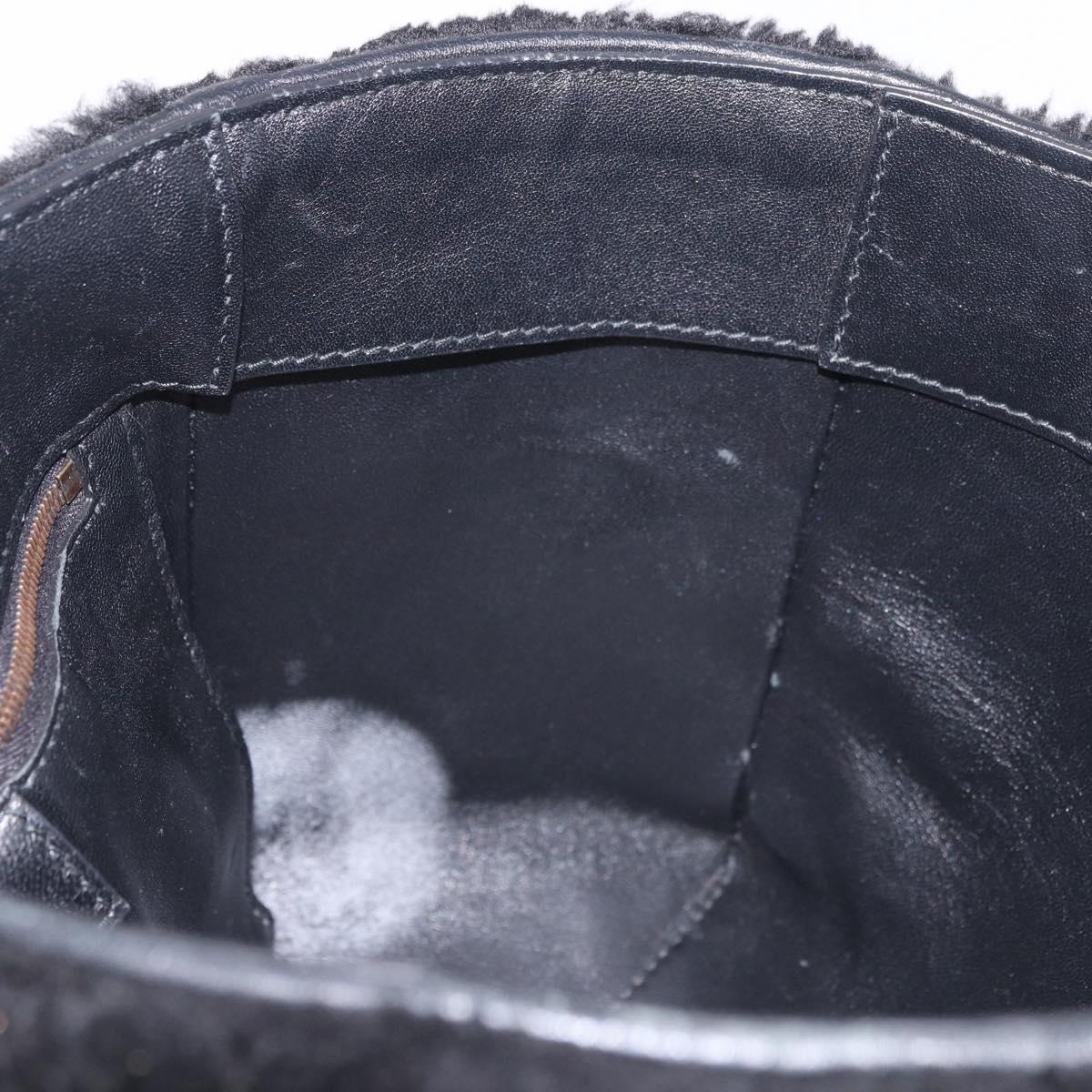 BALENCIAGA Hand Bag Fur 2way Black Auth 189725A