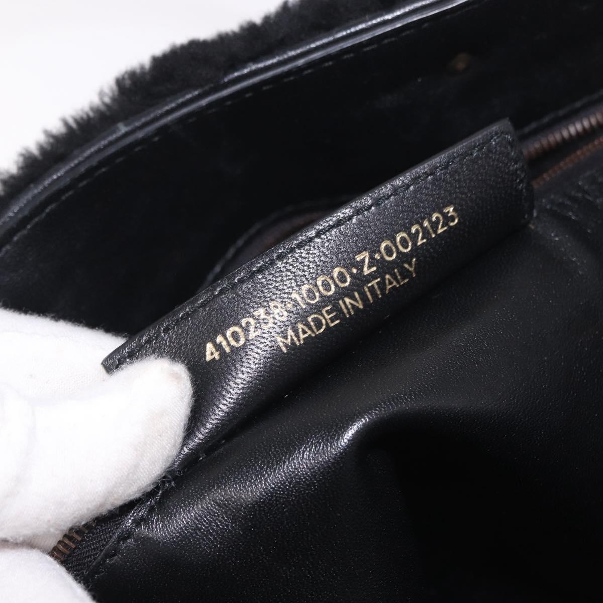 BALENCIAGA Hand Bag Fur 2way Black Auth 189725A