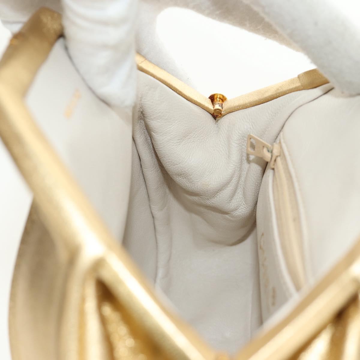 CHANEL Chain Shoulder Bag Leather Gold CC Auth 189731SM