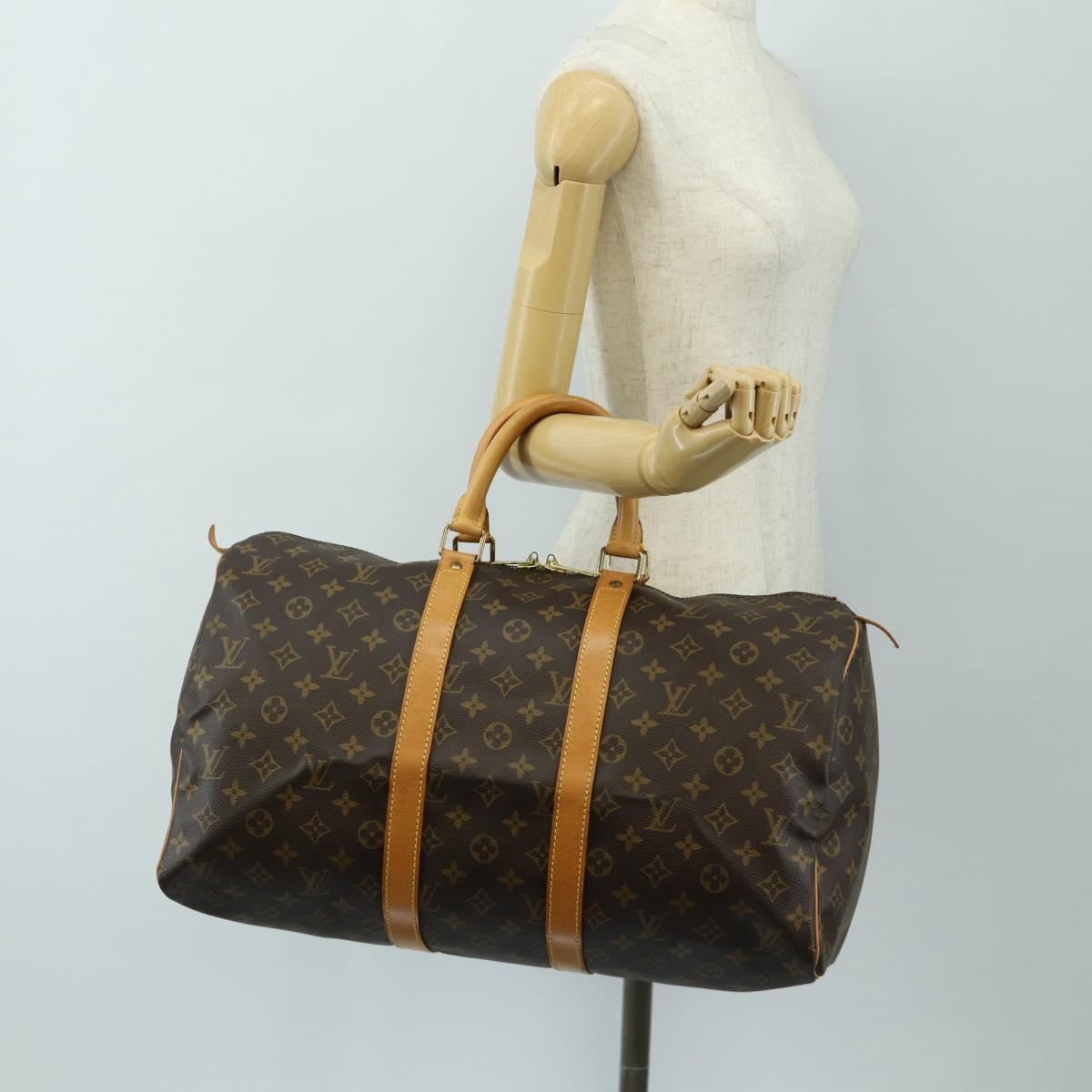 LOUIS VUITTON Monogram Keepall 45 Boston Bag M41428 LV Auth 189735V