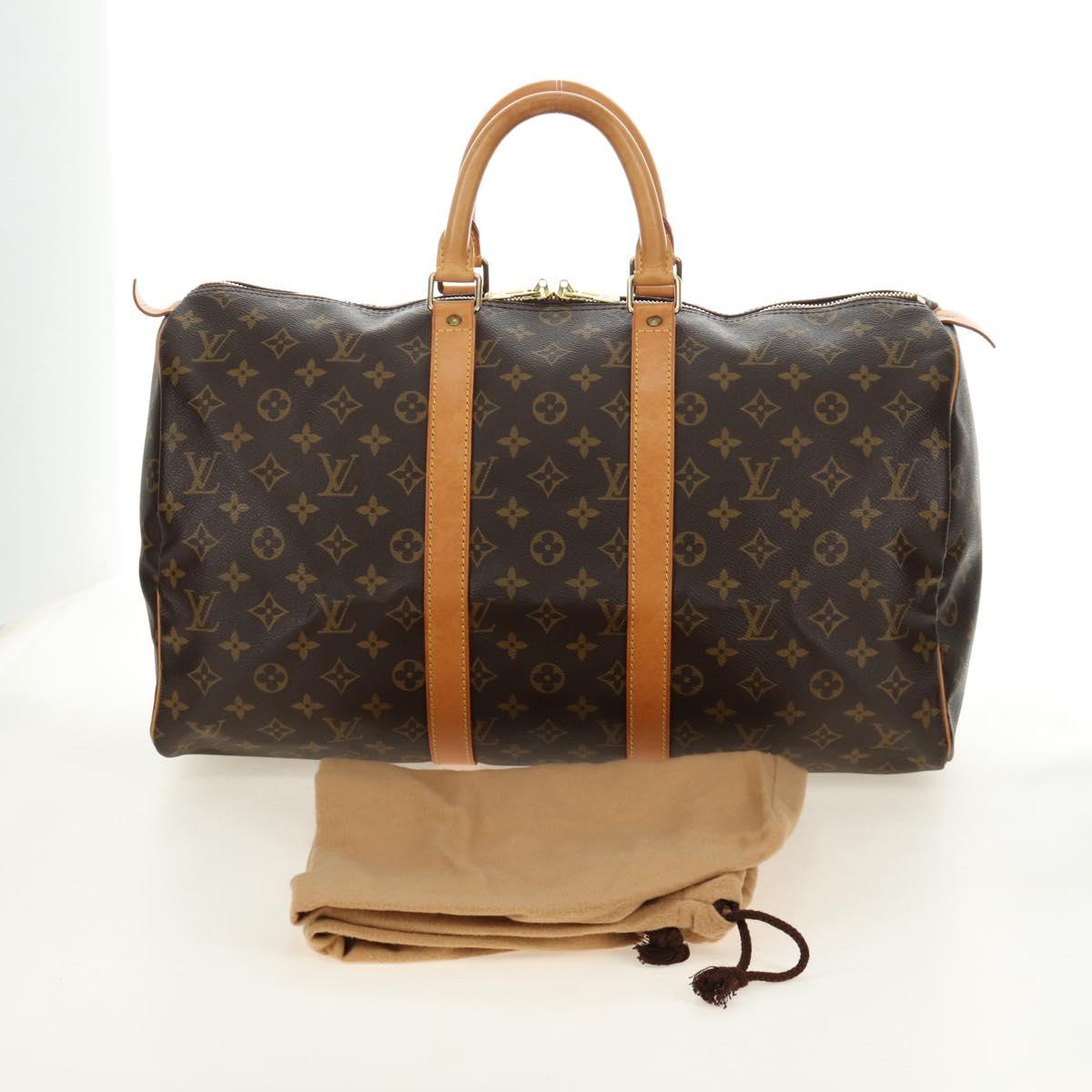 LOUIS VUITTON Monogram Keepall 45 Boston Bag M41428 LV Auth 189735V