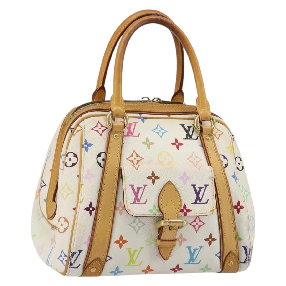 LOUIS VUITTON Monogram Multicolor Priscilla Hand Bag White M40096 Auth 189738A