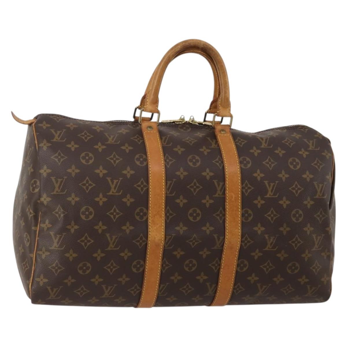 LOUIS VUITTON Monogram Keepall 45 Boston Bag M41428 LV Auth 189744