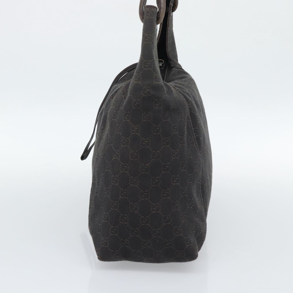 GUCCI GG Canvas Shoulder Bag Black 101292 Auth 189748A