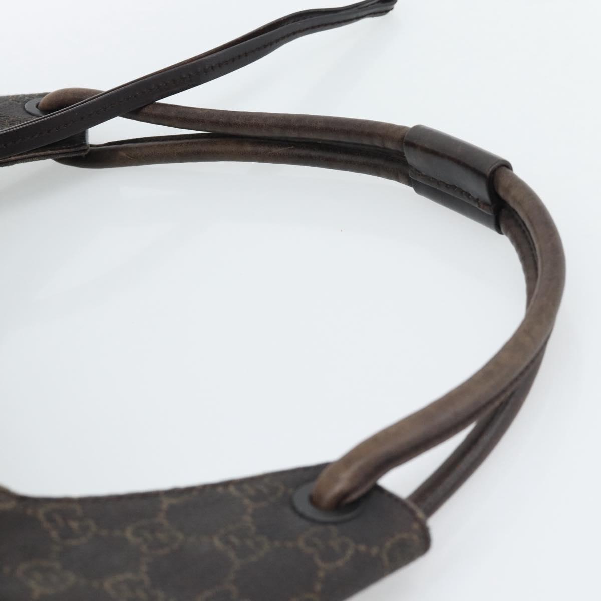 GUCCI GG Canvas Shoulder Bag Black 101292 Auth 189748A