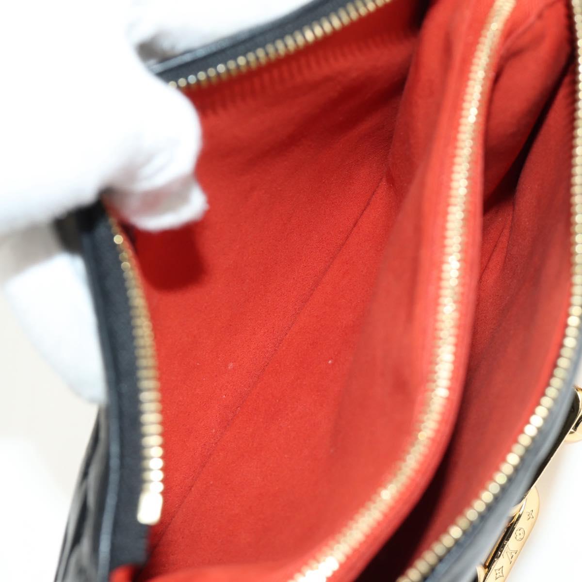 LOUIS VUITTON Monogram Emboss Kussan BB Bag Black M21259 LV Auth 189752SV