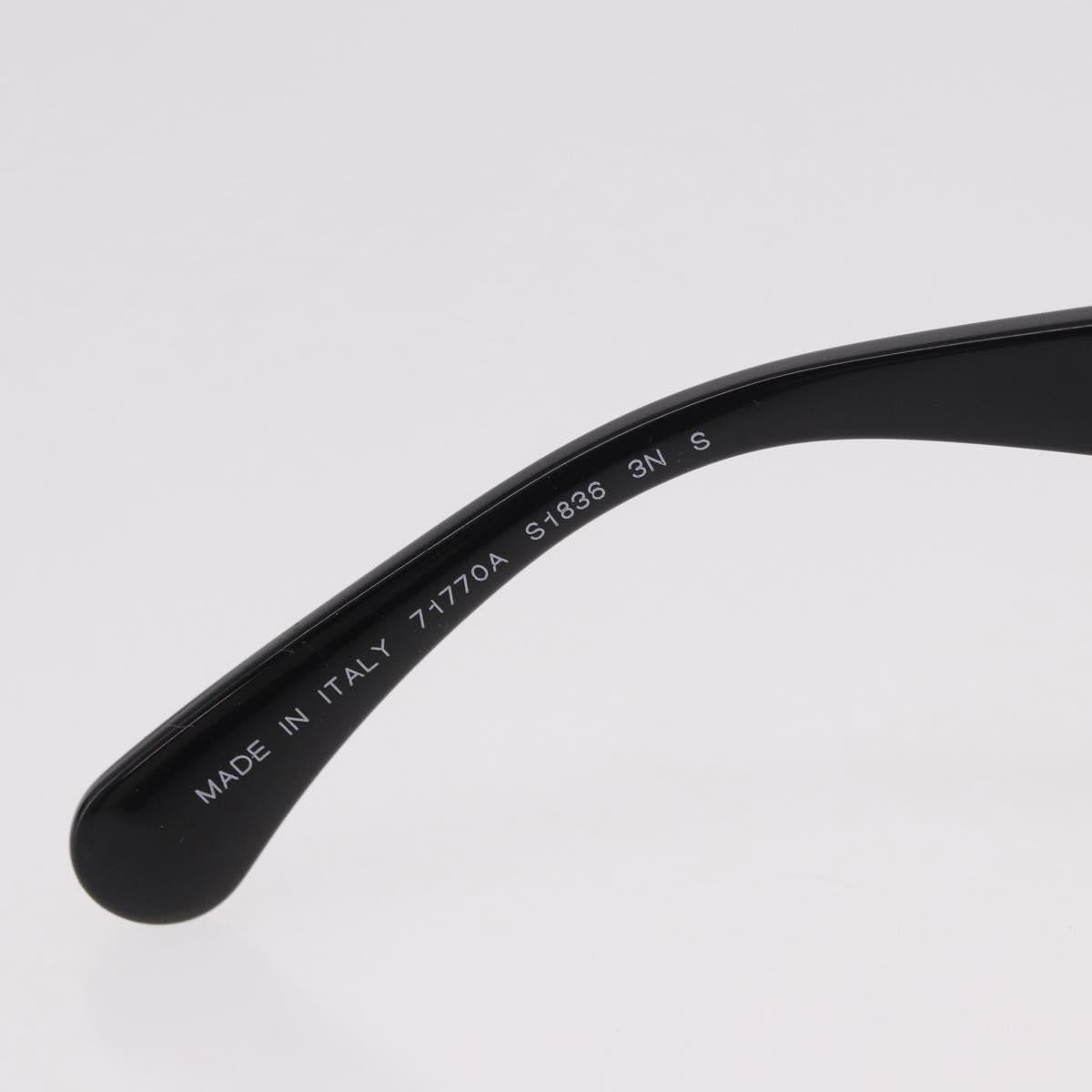 CHANEL Sunglasses metal Black CC Auth 189755M