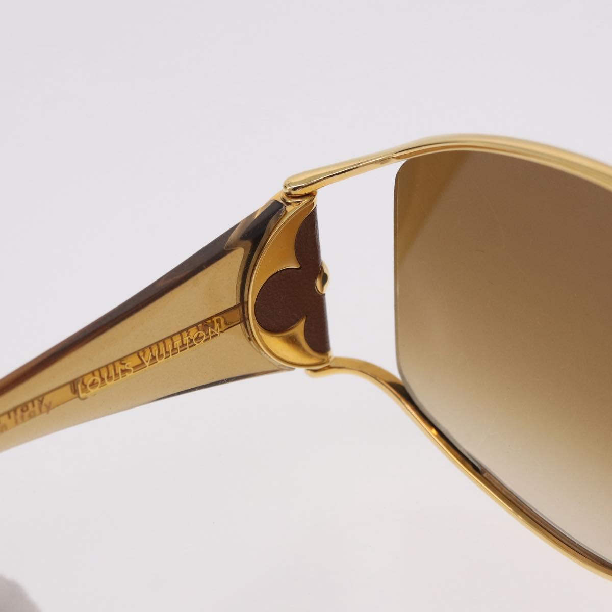 LOUIS VUITTON Jasmine Sunglasses metal Gold Tone Z0306U LV Auth 189759M