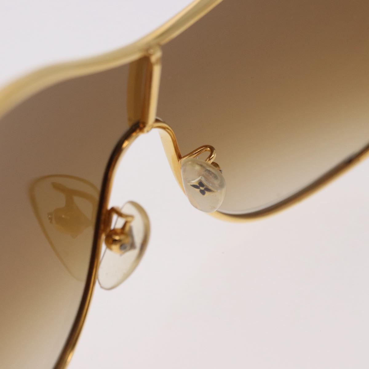LOUIS VUITTON Jasmine Sunglasses metal Gold Tone Z0306U LV Auth 189759M
