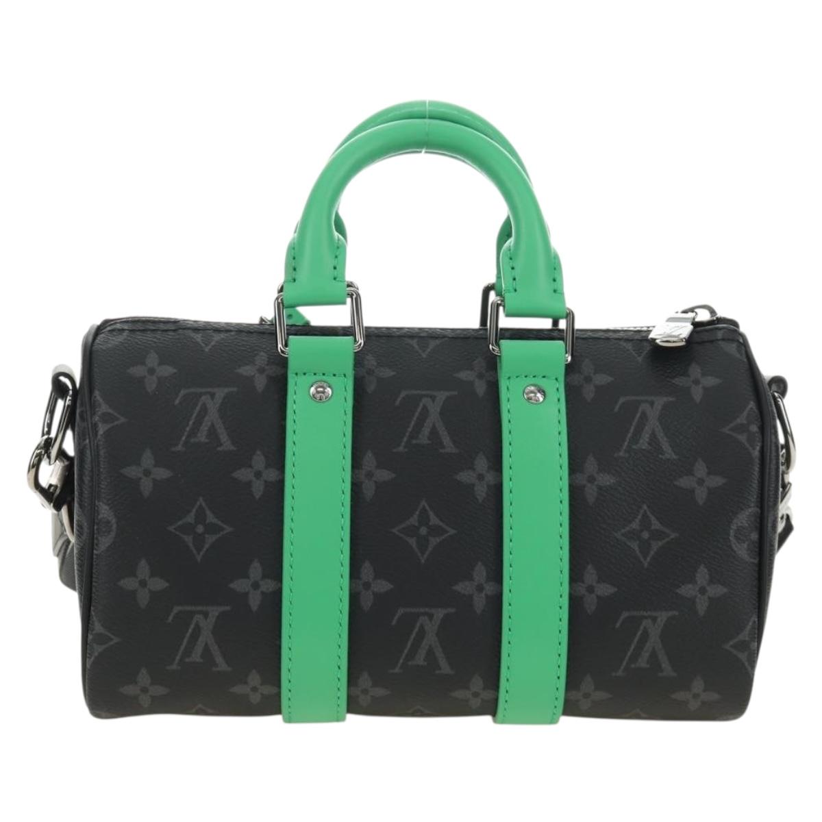 LOUIS VUITTON Eclipse Keepall Bandouliere 25 Bag 2way M25885 LV Auth 189764SV
