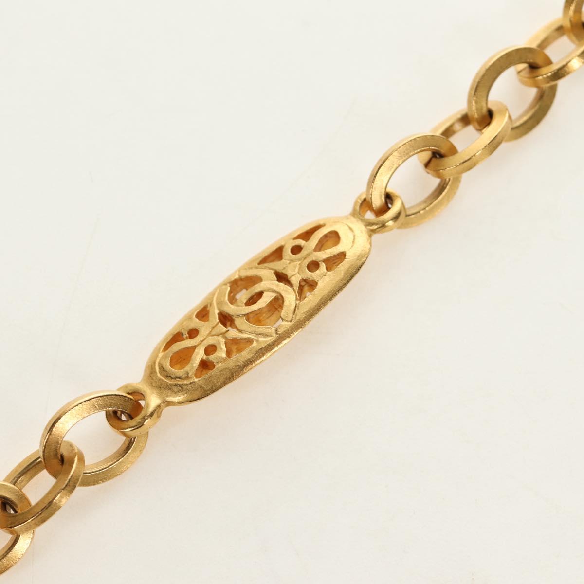 CHANEL Necklace metal Gold Tone CC Auth 189769SM