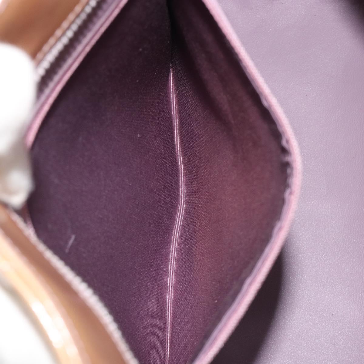 CHANEL Matelasse Reprint Tote Bag Patent leather Beige CC Auth 189771M