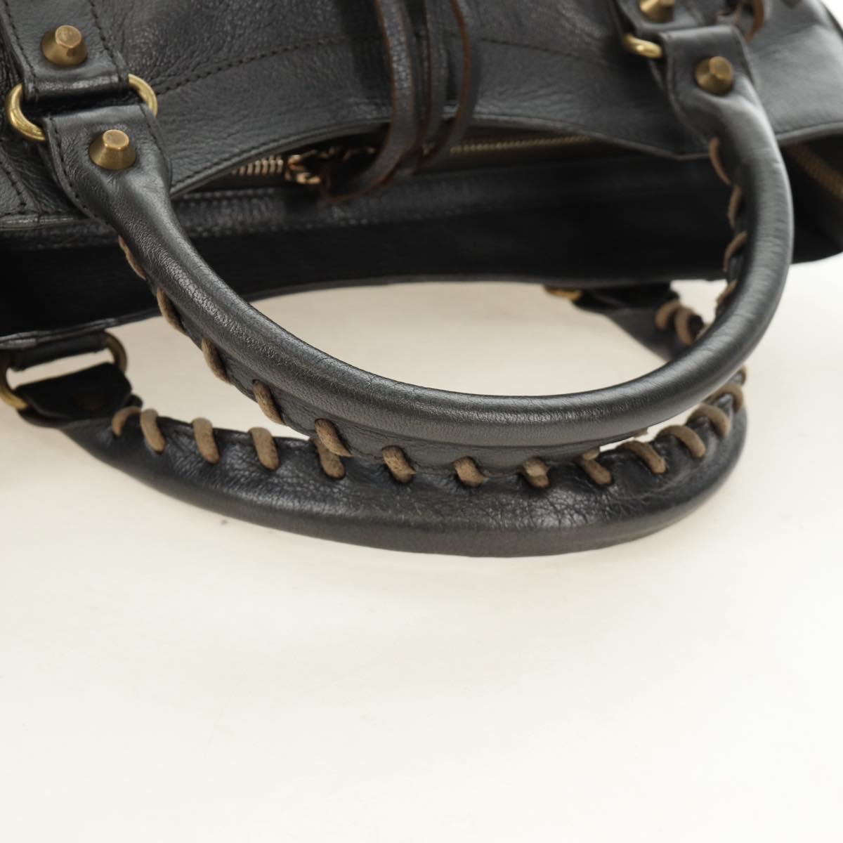 BALENCIAGA Classic Vero Hand Bag Leather Gray 235216 Auth 189775SM