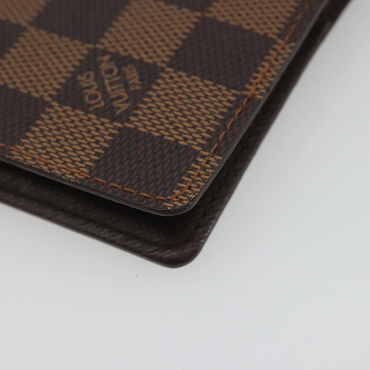 LOUIS VUITTON Damier Ebene Agenda PM Day Planner Cover R20700 LV Auth 189776