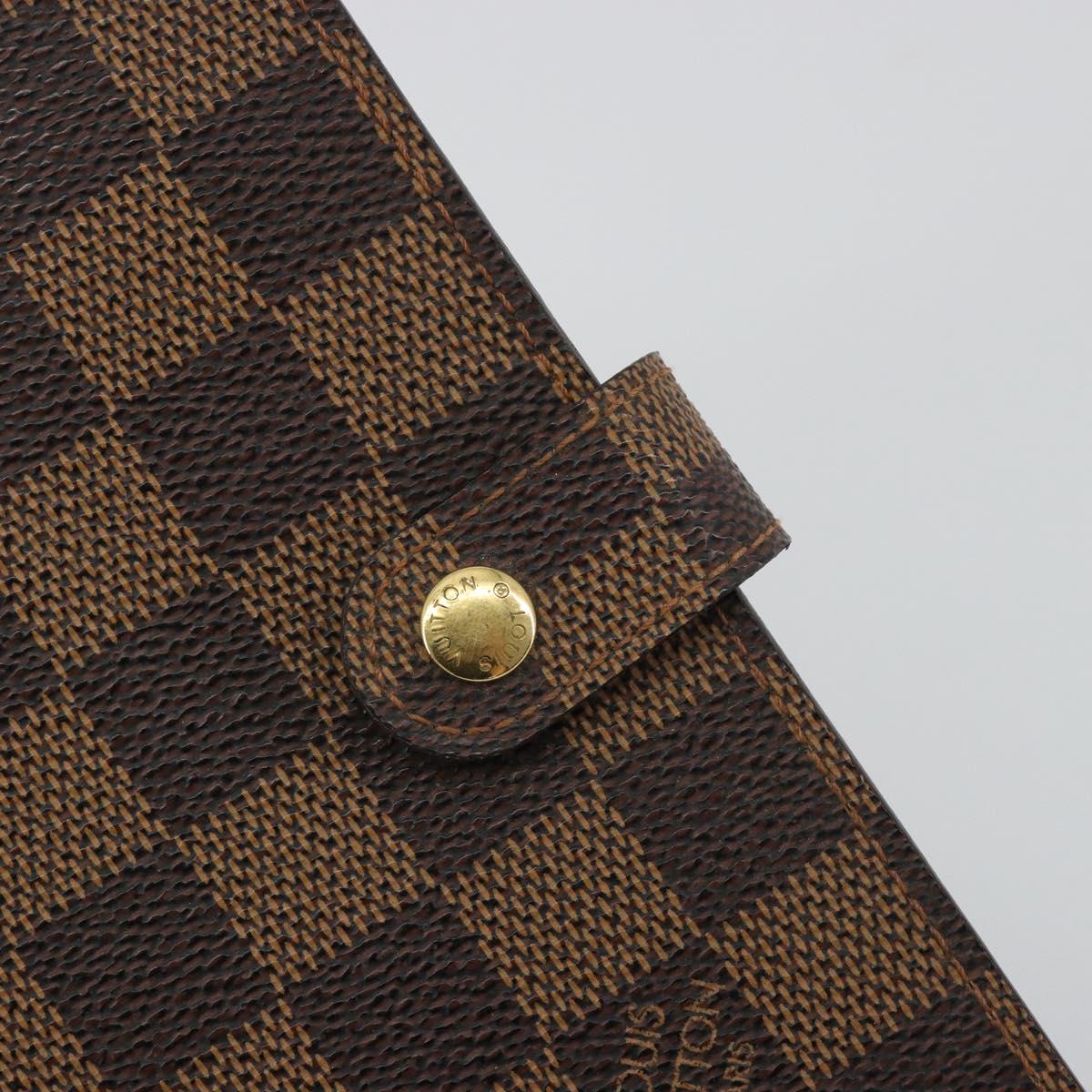 LOUIS VUITTON Damier Ebene Agenda PM Day Planner Cover R20700 LV Auth 189776