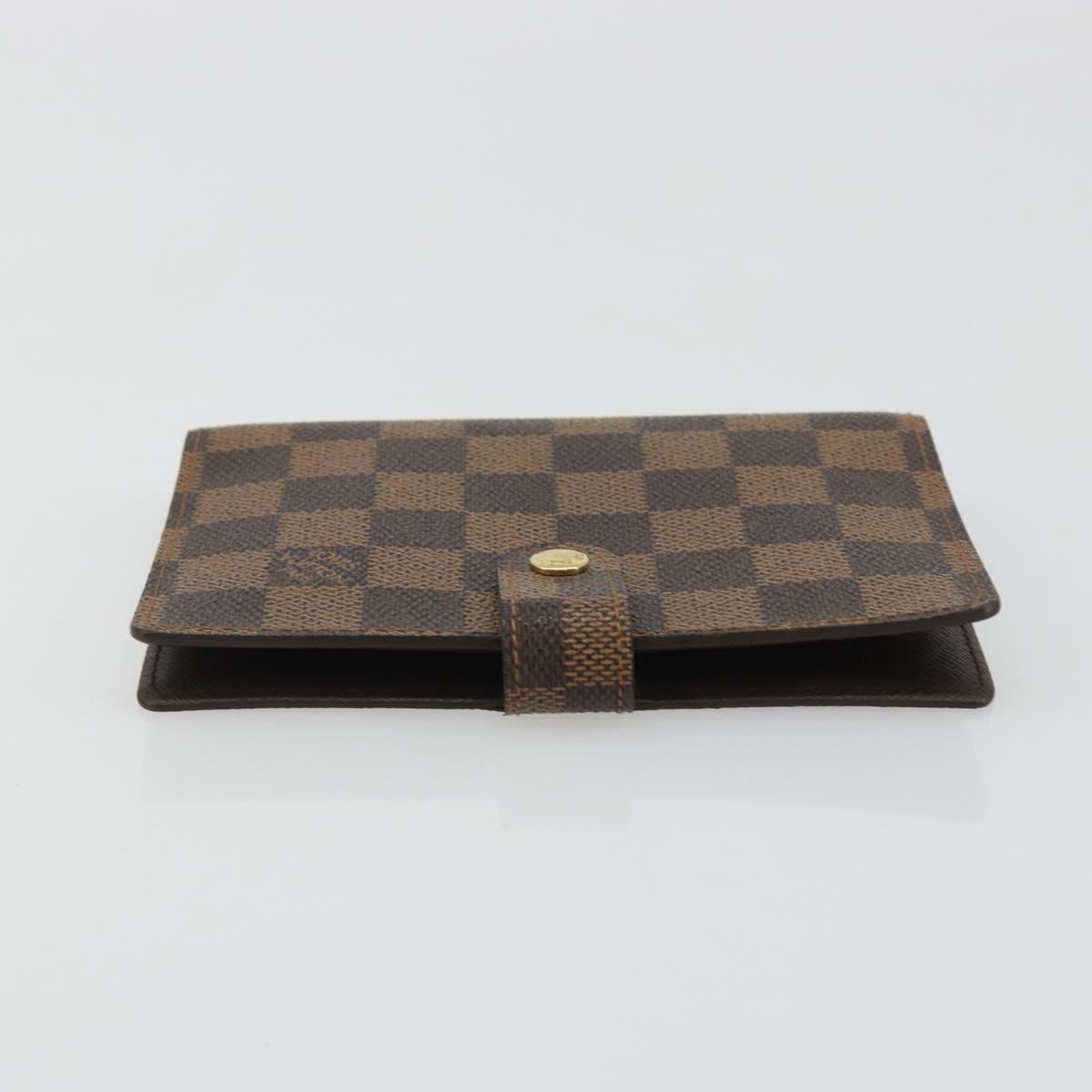 LOUIS VUITTON Damier Ebene Agenda PM Day Planner Cover R20700 LV Auth 189776