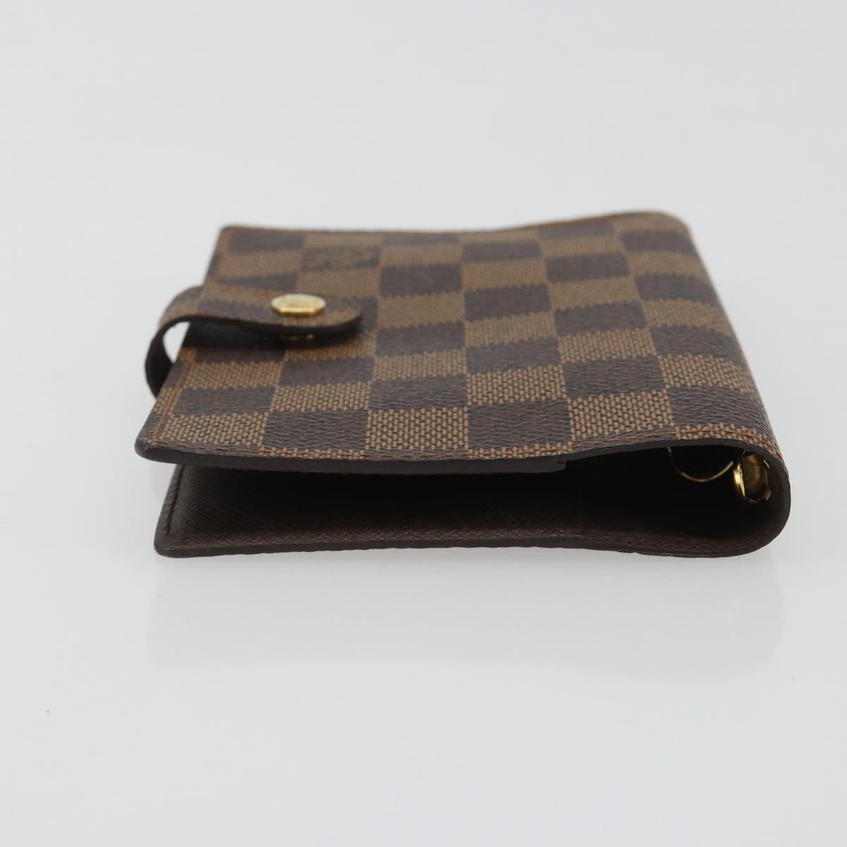 LOUIS VUITTON Damier Ebene Agenda PM Day Planner Cover R20700 LV Auth 189776
