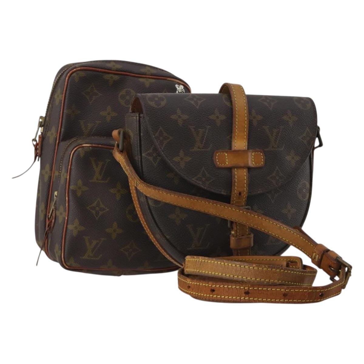 LOUIS VUITTON Monogram Shoulder Bag 2 Set LV Auth 189779