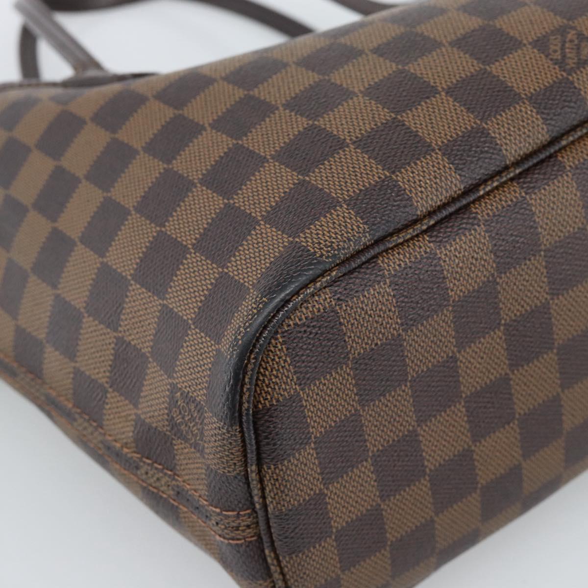 LOUIS VUITTON Damier Ebene Neverfull PM Tote Bag N51109 LV Auth 189782