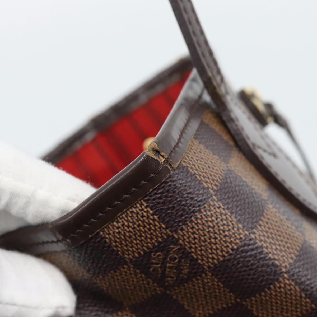 LOUIS VUITTON Damier Ebene Neverfull PM Tote Bag N51109 LV Auth 189782