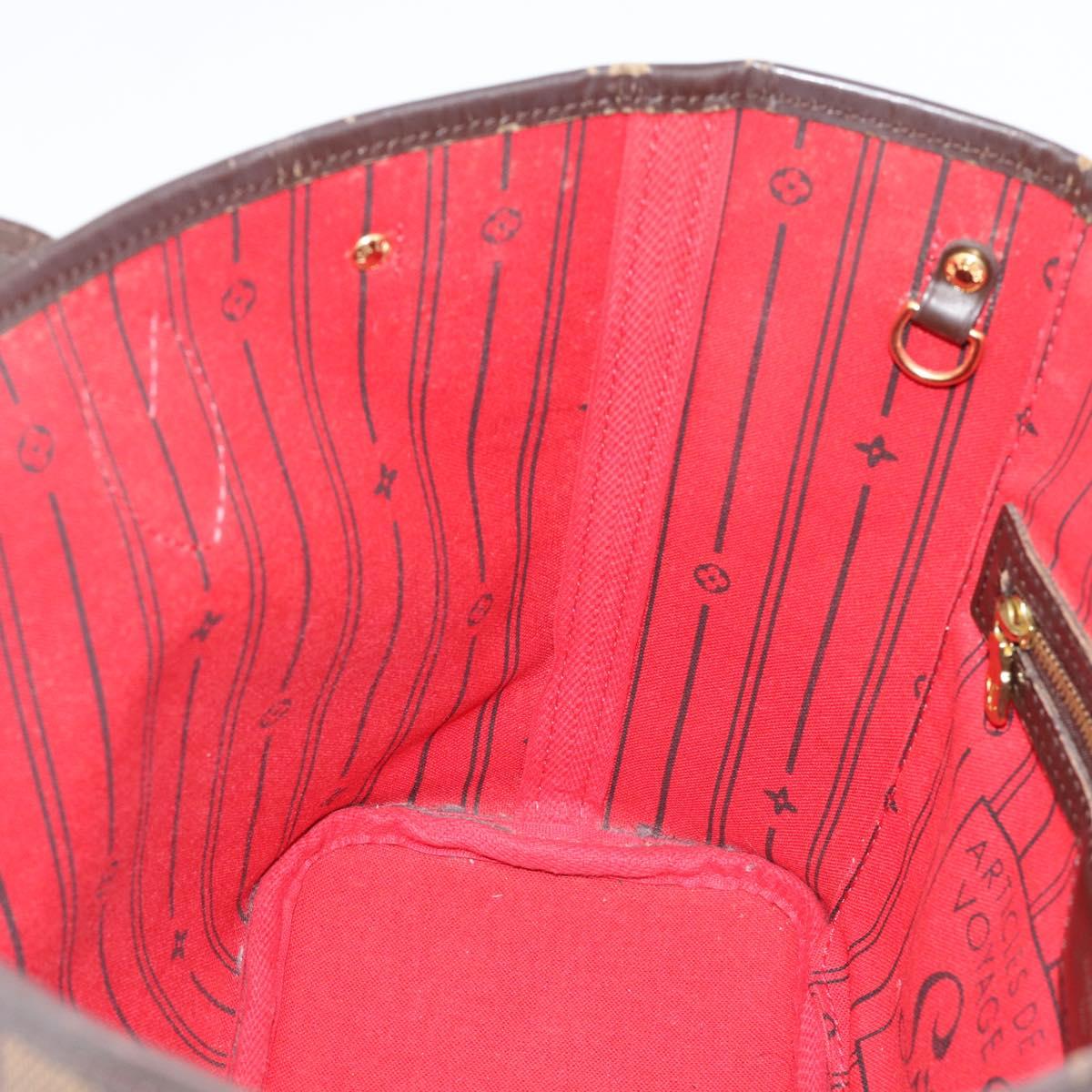 LOUIS VUITTON Damier Ebene Neverfull PM Tote Bag N51109 LV Auth 189782
