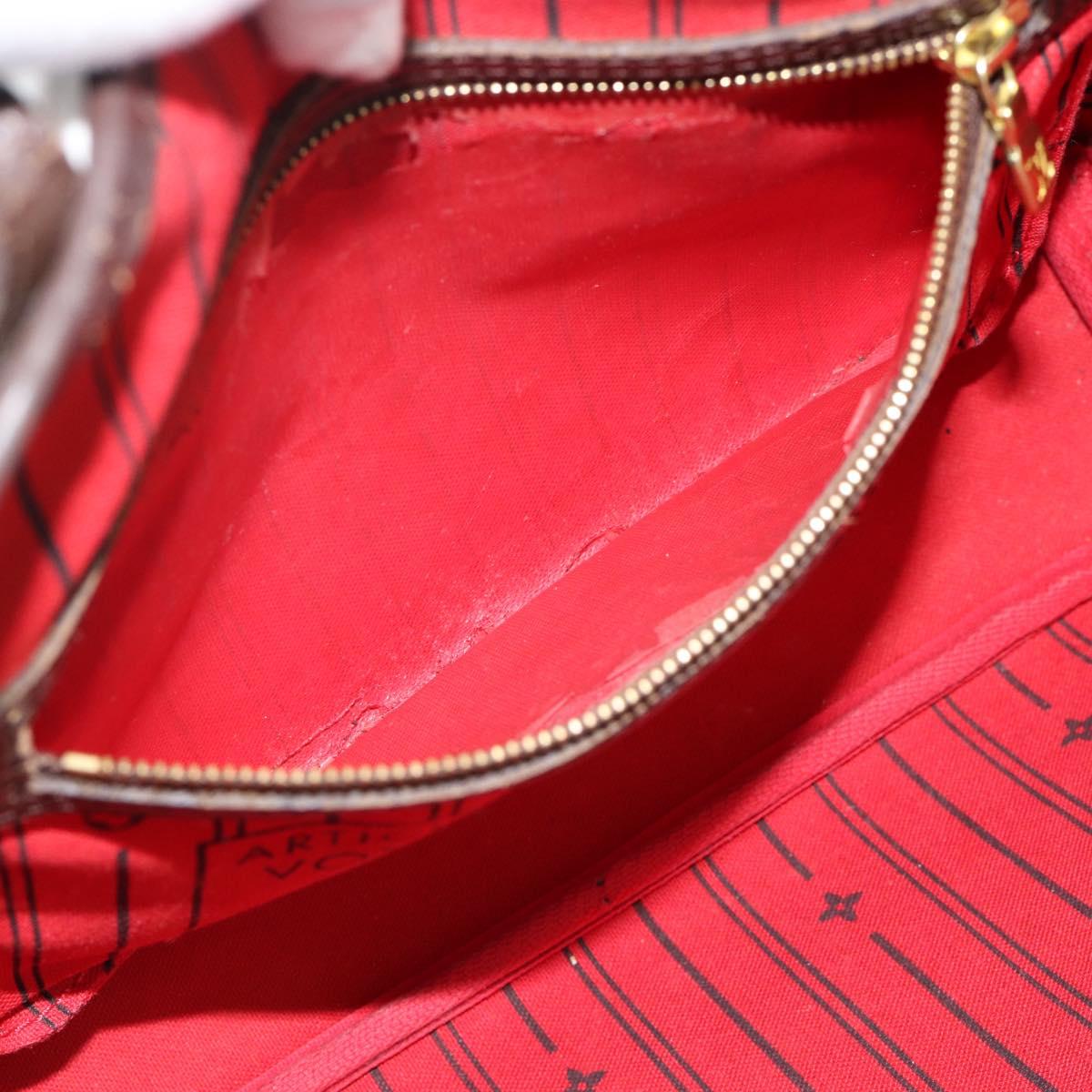 LOUIS VUITTON Damier Ebene Neverfull PM Tote Bag N51109 LV Auth 189782
