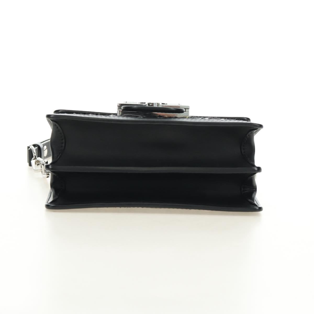 LOUIS VUITTON Daufine MINI Bag Tweed Black Silver M55491 LV Auth 189783SAM