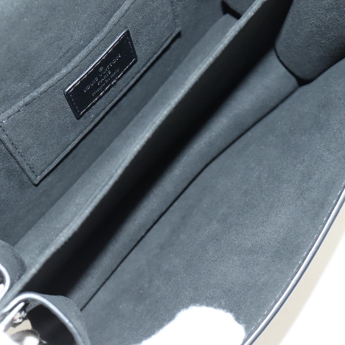 LOUIS VUITTON Daufine MINI Bag Tweed Black Silver M55491 LV Auth 189783SAM