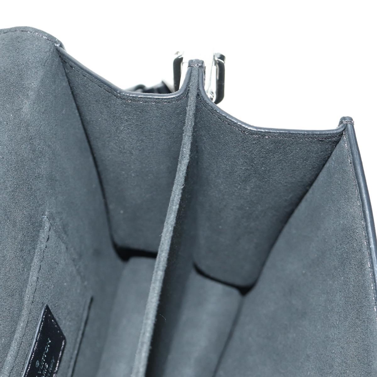 LOUIS VUITTON Daufine MINI Bag Tweed Black Silver M55491 LV Auth 189783SAM