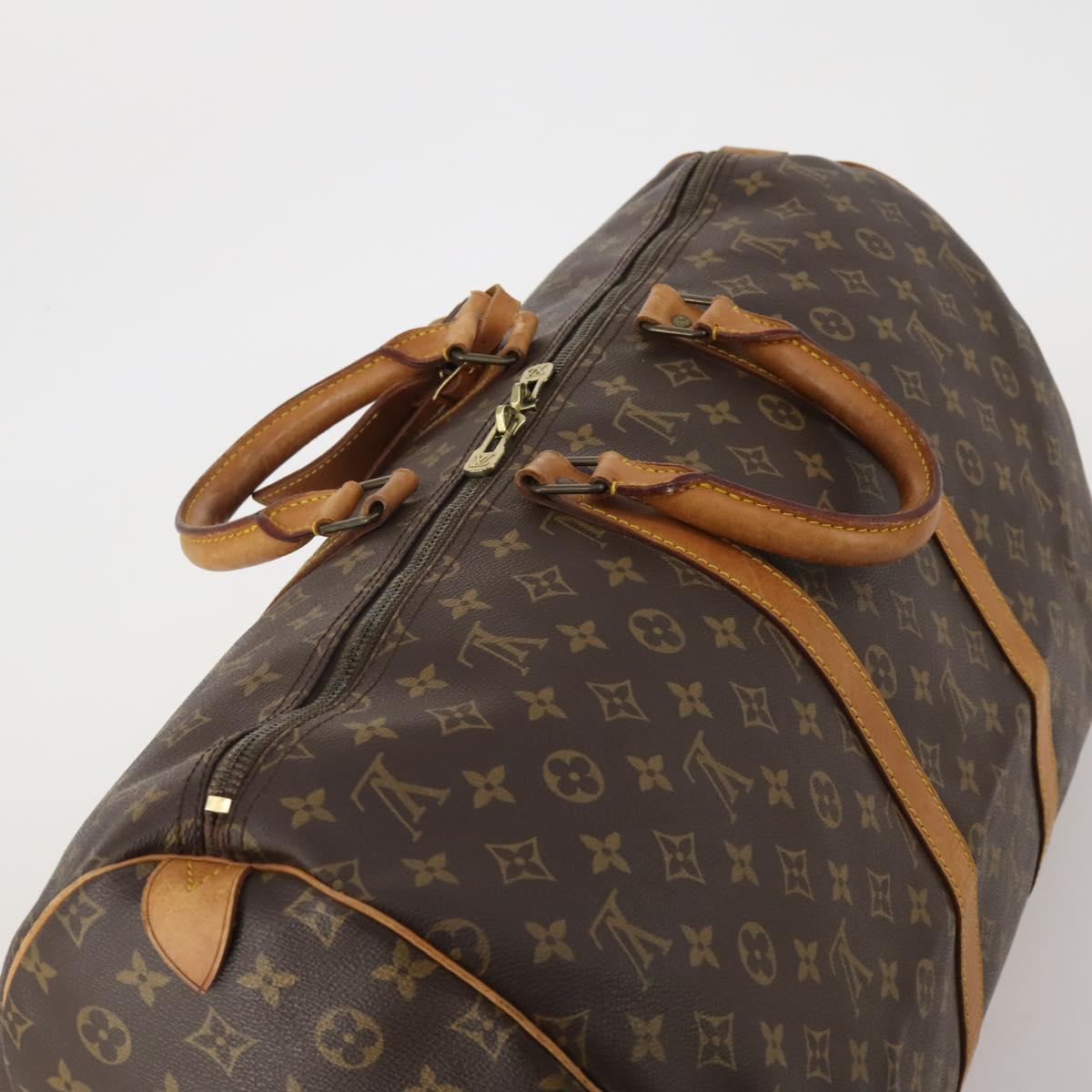 LOUIS VUITTON Monogram Keepall 55 Boston Bag M41424 LV Auth 189785A