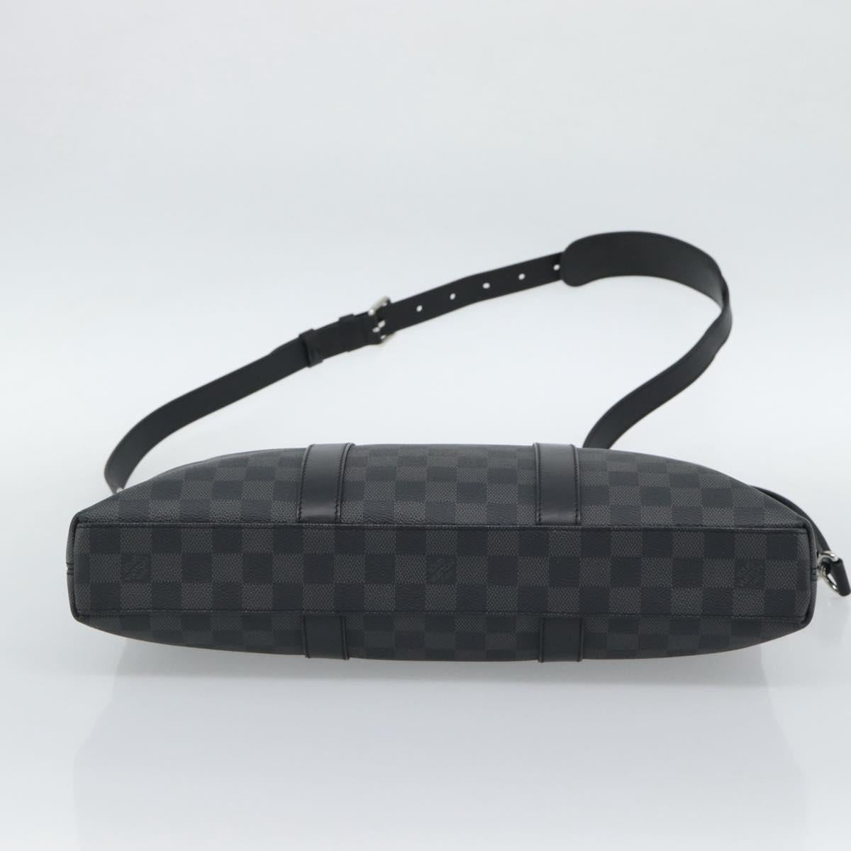 LOUIS VUITTON Damier Graphite Anton Briefcase N40024 LV Auth 189790V