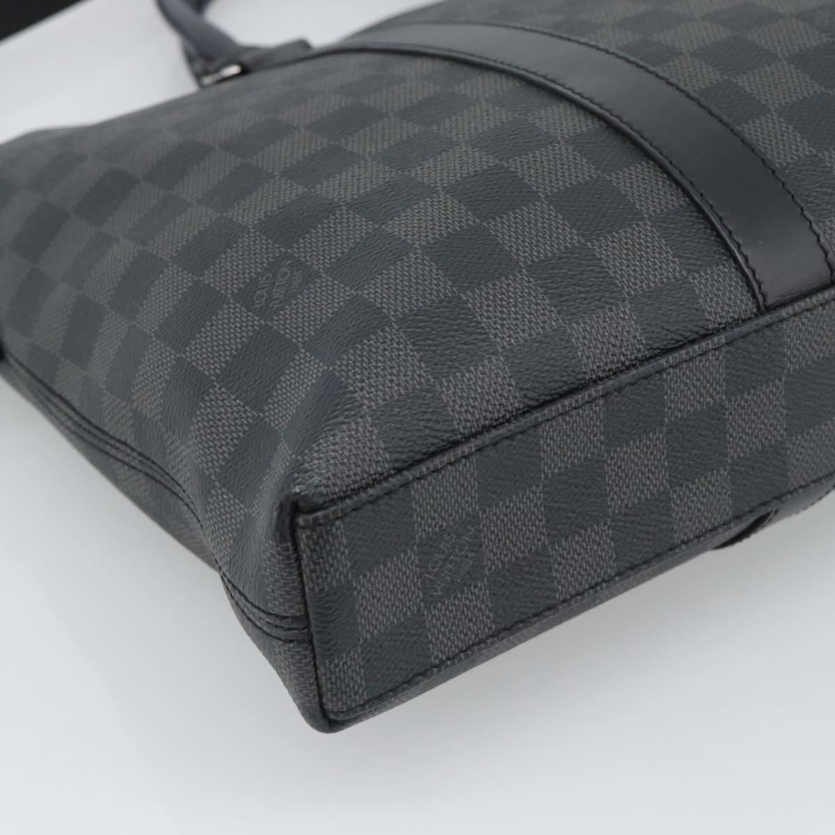 LOUIS VUITTON Damier Graphite Anton Briefcase N40024 LV Auth 189790V
