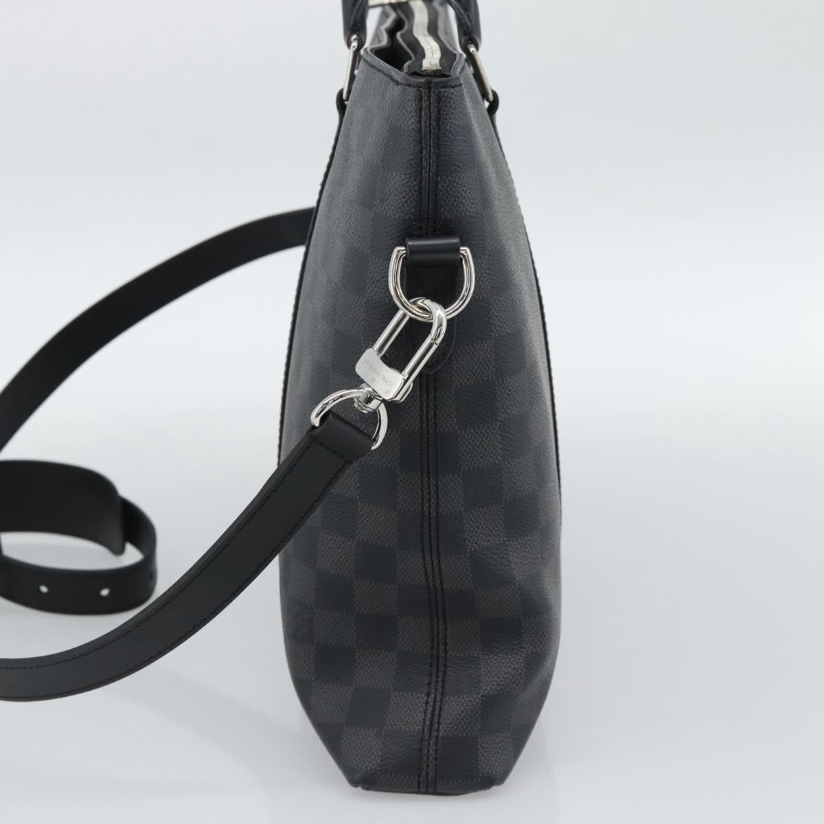 LOUIS VUITTON Damier Graphite Anton Briefcase N40024 LV Auth 189790V