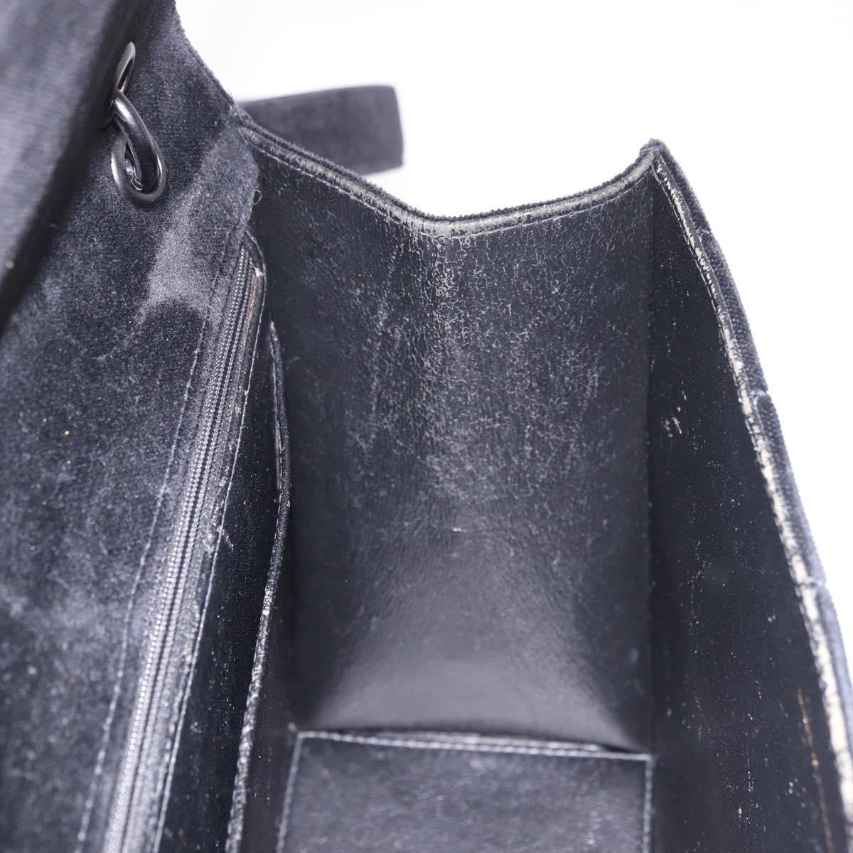 CHANEL Matelasse Chain Shoulder Bag Velor Black CC Auth 189792A