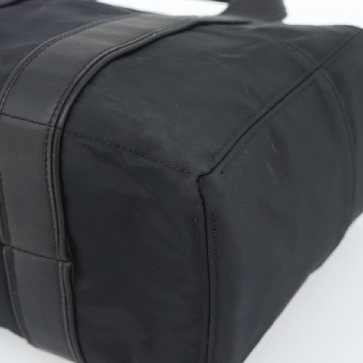 HERMES Acape Luco PM Hand Bag Nylon Black Auth 189796