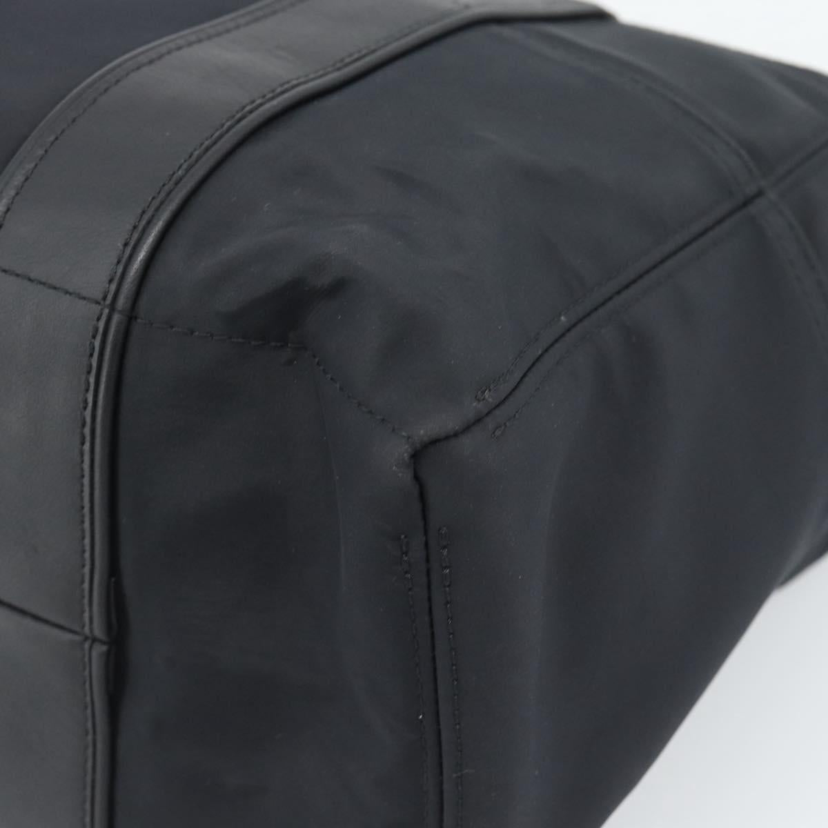 HERMES Acape Luco PM Hand Bag Nylon Black Auth 189796