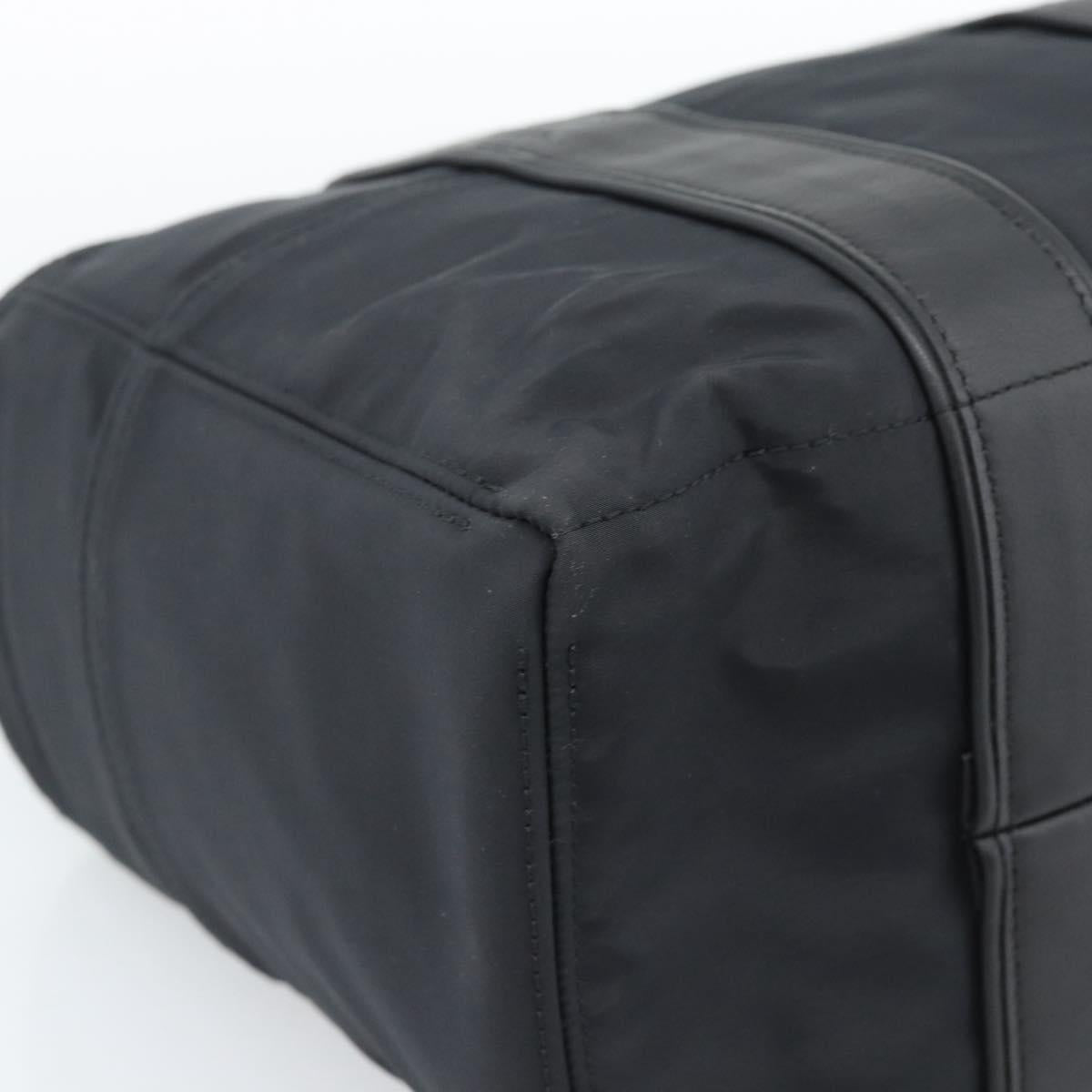 HERMES Acape Luco PM Hand Bag Nylon Black Auth 189796