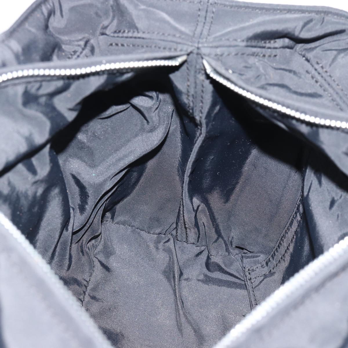 HERMES Acape Luco PM Hand Bag Nylon Black Auth 189796