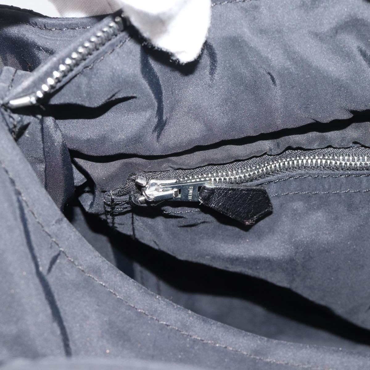 HERMES Acape Luco PM Hand Bag Nylon Black Auth 189796