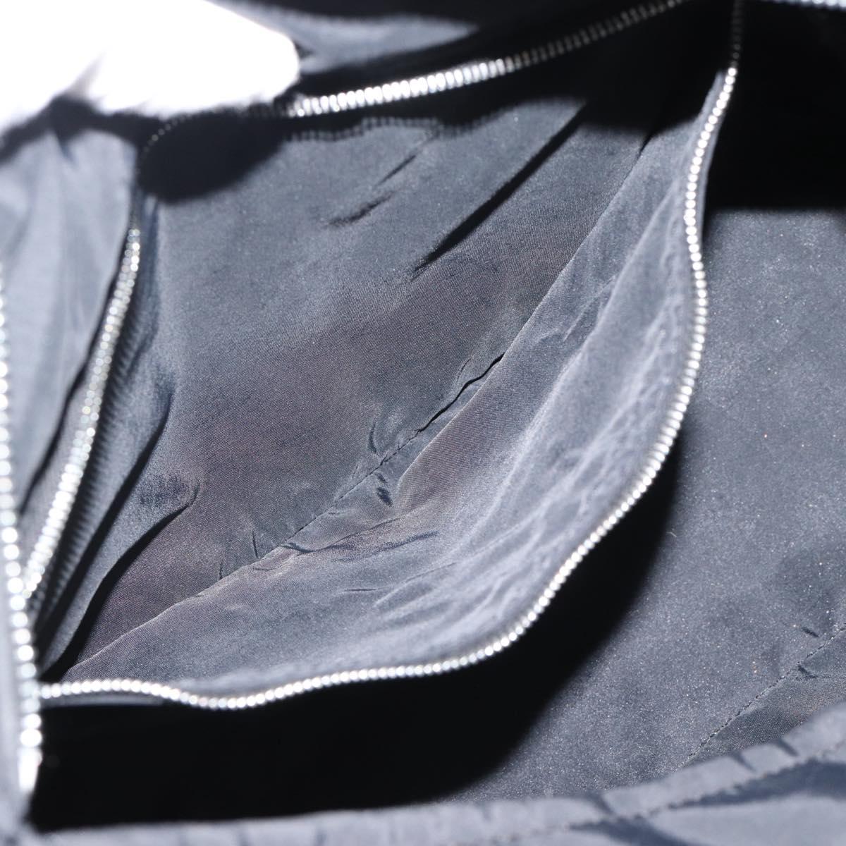 HERMES Acape Luco PM Hand Bag Nylon Black Auth 189796